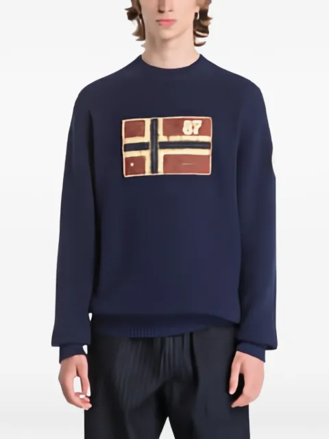 Napapijri Archive flag-patch sweater Blue NP0A8AS21761