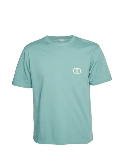 Christian Dior Pre-Owned logo embroidered T-shirt Green 1411699
