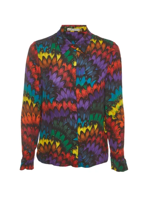 alice + olivia printed crepe shirt Red 1410980