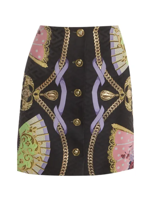 Versace Pre-Owned buttoned mini skirt Black 1410058