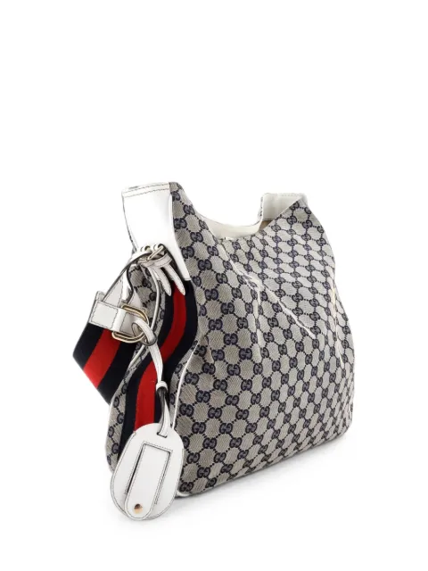 Gucci Pre-Owned Heritage Web GG Canvas Medium hobo bag White GRLZK4GW2VSIJ8R7
