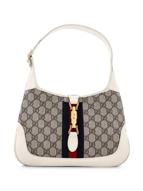 Gucci Pre-Owned Jackie 1961 GG Coated Canvas Small hobo bag White 717PRQ62XJX6OZR1