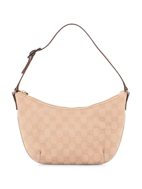 Gucci Pre-Owned Vintage Pochette Shoulder Bag GG Canvas Small hobo bag Neutrals A1PXV9VPG4CY31JO
