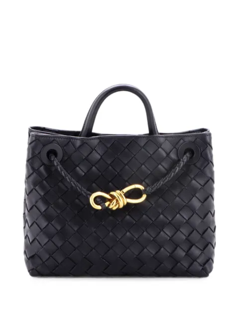 Bottega Veneta Pre-Owned Andiamo Top Handle Bag Intrecciato Nappa Small satchel Black 0X88EFRTCV2D267M