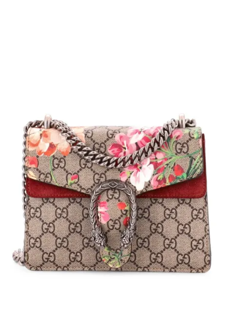 Gucci Pre-Owned Dionysus Bag Blooms Print GG Coated Canvas Mini shoulder bag Brown 19CO6P09ZW22MWMM