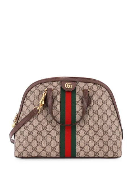 Gucci Pre-Owned Ophidia Dome Top Handle Bag GG Coated Canvas Medium satchel Brown 42M7XQ88SO6PO3QN
