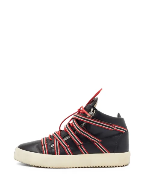 Giuseppe Zanotti Vintage Frankie strap-detail leather sneakers Black 1410209