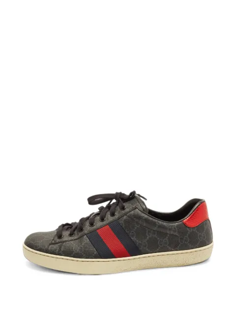 Gucci Pre-Owned Ace GG Supreme sneakers Black 1410006