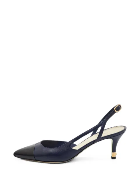 CHANEL Pre-Owned slingback heeled pumps Blue 1409087
