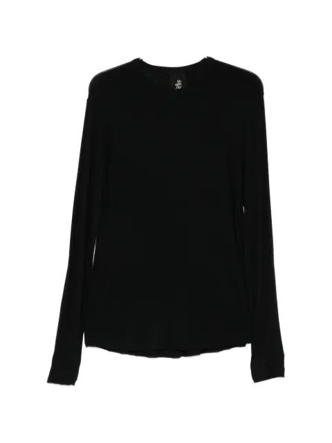 Thom Krom raw-edge crew-neck sweater Black MTS961