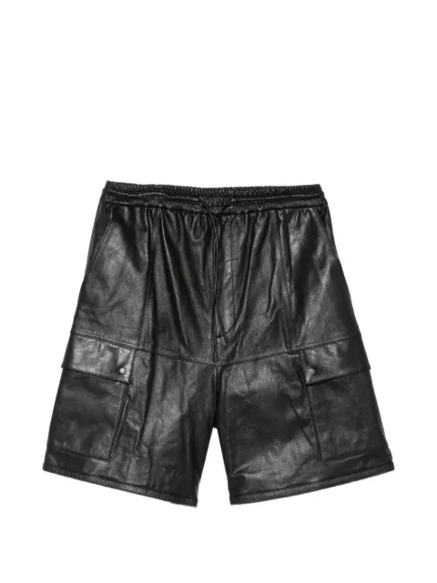 Juun.J leather cargo shorts Black JC6825P025
