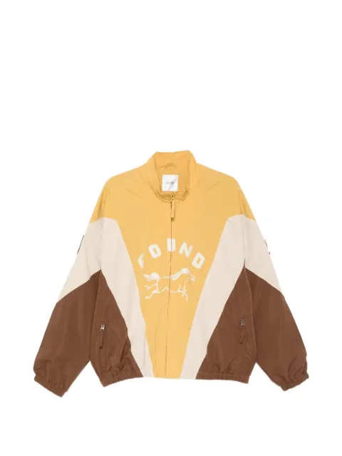 FOUND embroidered colour-block windbreaker jacket Yellow FOFW26JA02700