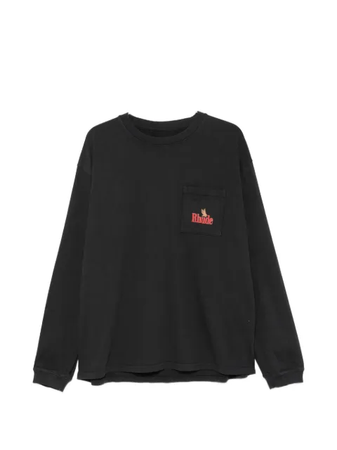 RHUDE logo-print chest-pocket T-shirt Black RHFW26TT15012
