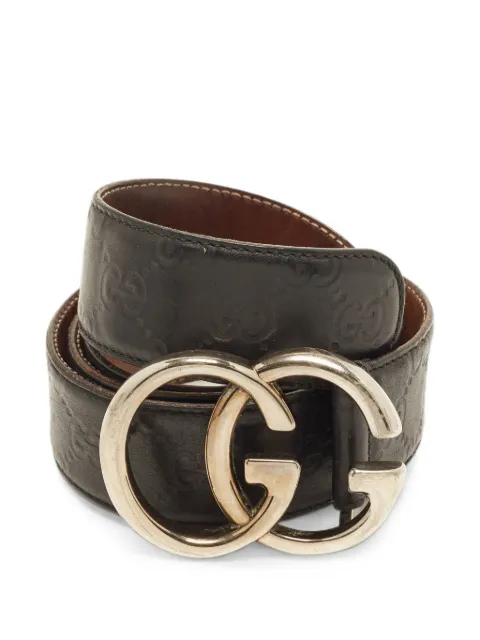 Gucci Pre-Owned GG Marmont Guccissima belt Black 1410402