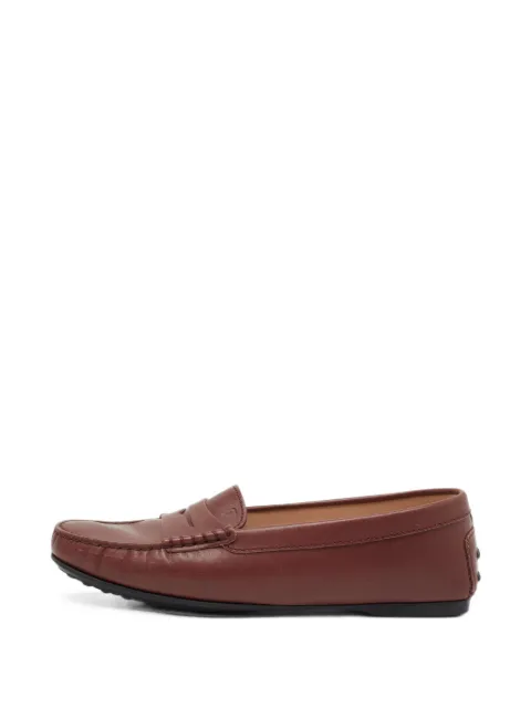 Tod's Vintage Gommino leather loafers Red 1410693