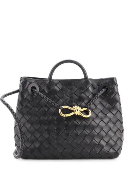 Bottega Veneta Pre-Owned Andiamo Top Handle Bag Intrecciato Nappa Small satchel Black 0PJAYZ9SIQ5M223O