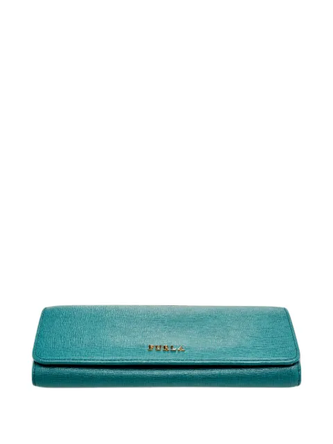Furla Saffiano leather continental wallet Green 594503