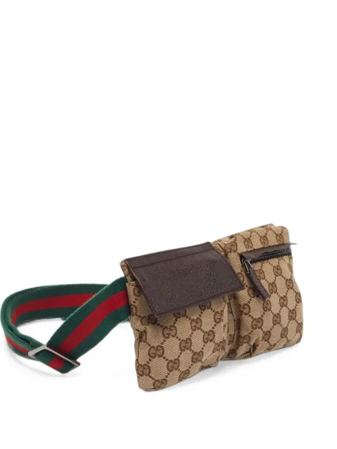 Gucci Pre-Owned GG Web belt bag Neutrals 1408116
