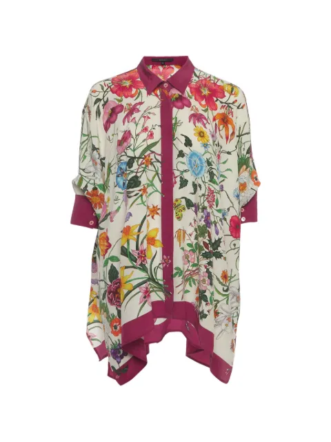 Gucci Pre-Owned floral-print silk blouse Neutrals 1405207