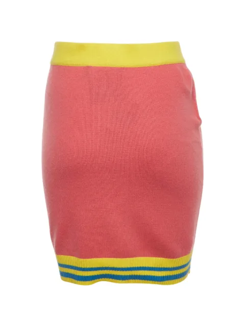 Moschino Pre-Owned striped-detail mini skirt Pink 1382690