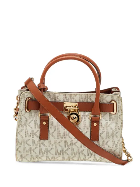 Michael Kors Vintage Hamilton belted tote bag White 1410652