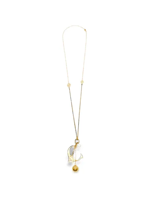 Carolina Herrera Vintage CH faux-pearl pendant necklace Gold 1409210