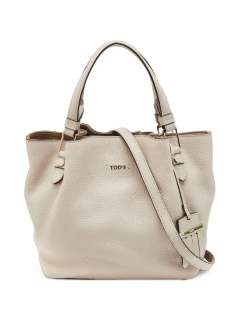 Tod's Vintage Flower leather tote bag Neutrals 1409202