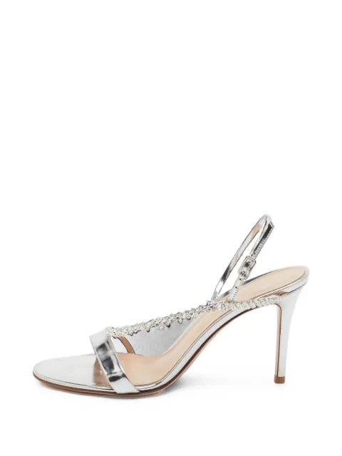 Gianvito Rossi Manhattan crystal-embellished sandals Silver 1409588