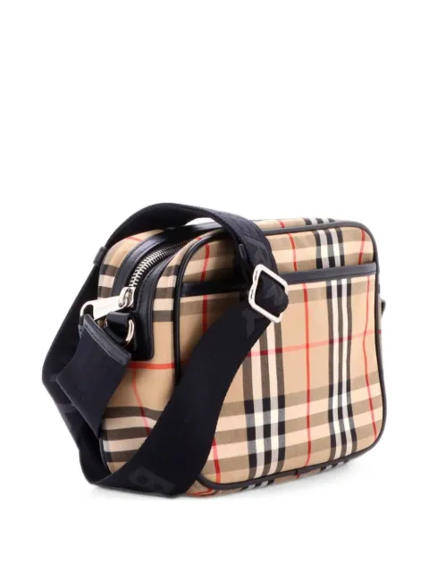 Burberry Pre-Owned Front Pocket Vintage Check Canvas crossbody bag Neutrals 35B9TMAV7HNE0PP4