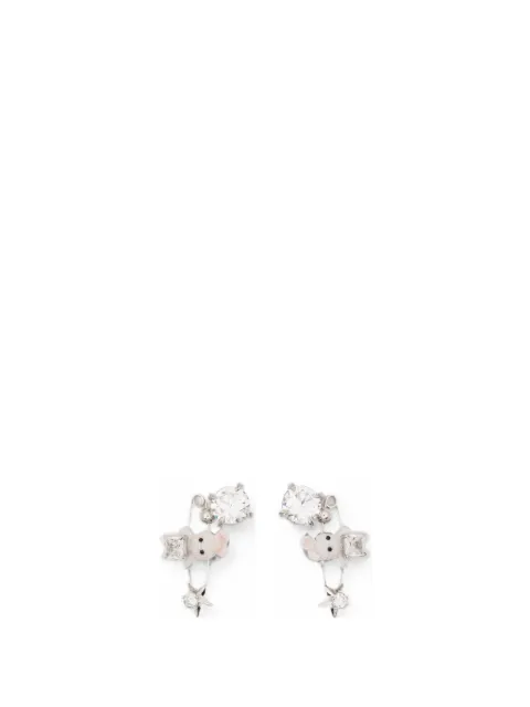 YVMIN Woven Mini Rabbit safety-pin earrings Silver 26094SLV00DLR