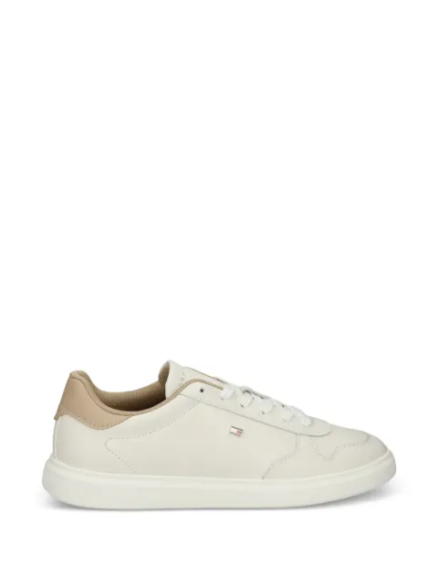 Tommy Hilfiger logo-plaque leather sneakers Neutrals FW0FW09601