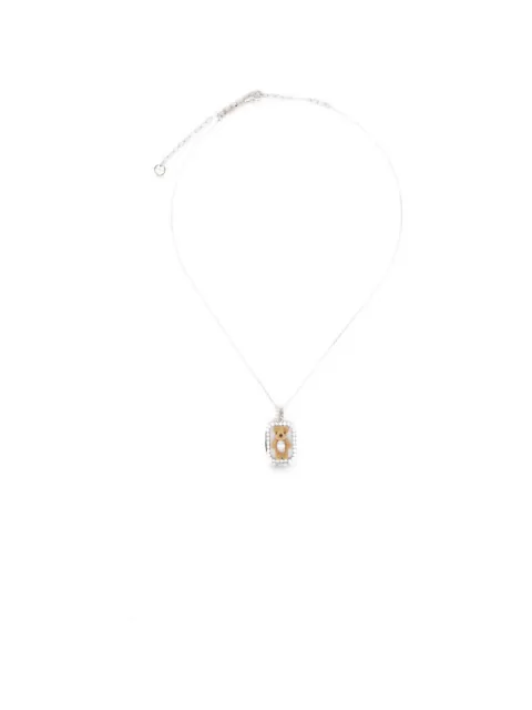 YVMIN Inlaid Mini Bear pendant necklace Silver 26638SLV00NN