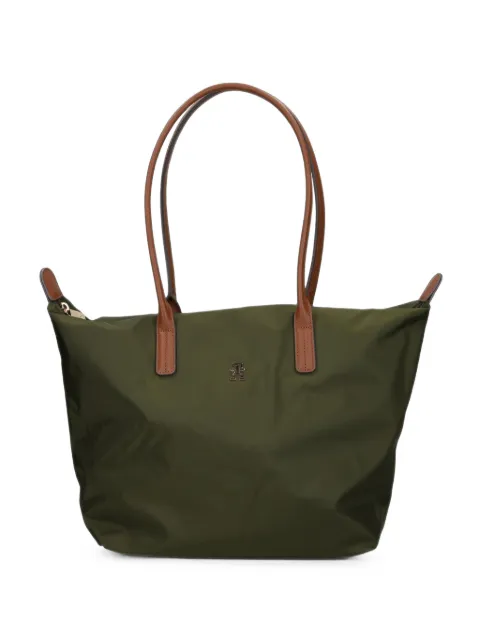 Tommy Hilfiger medium Popette logo-plaque tote bag Green AW0AW17711