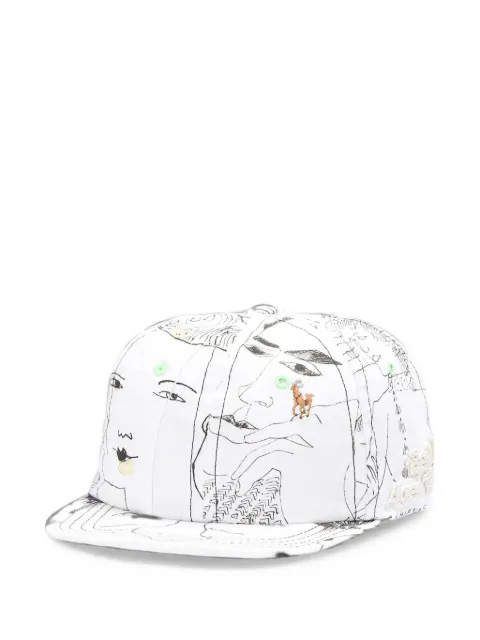 Better with Age Doodle reconstructed cap White BWA235