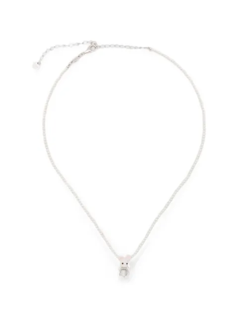 YVMIN Woven Mini Rabbit pendant necklace Silver 26095SLV00NN