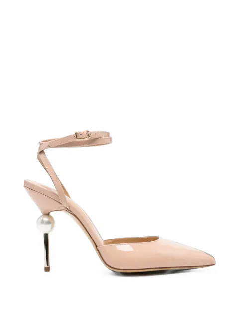 Camilla Gabrieli Vittoria 105 faux-pearl leather pumps Neutrals VITTORIA105