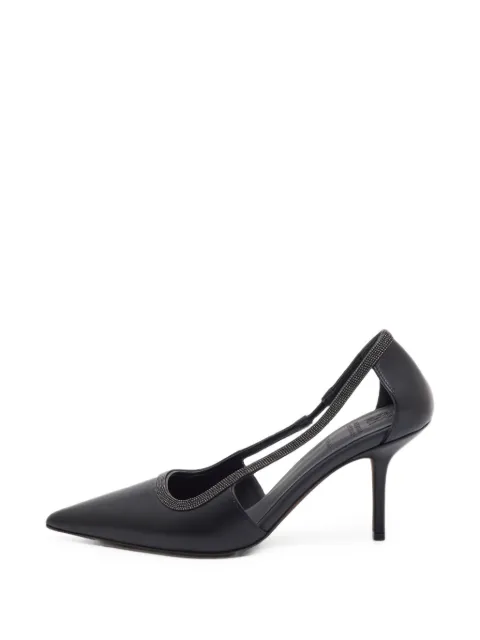 Brunello Cucinelli Vintage cutout-details pumps Black 1409758