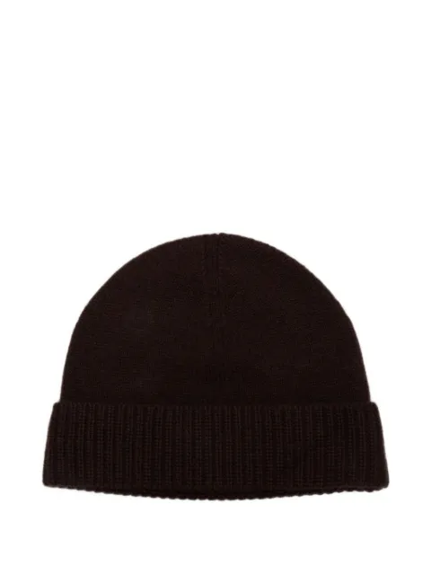 JOSEPH ribbed-trim beanie hat Brown JF010036