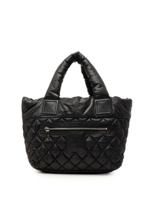 CHANEL Pre-Owned 2010-2011 Small Quilted Nylon Coco Cocoon tote bag Black GXBT466KP25YLM4D