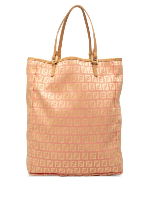 Fendi Pre-Owned 2000-2010 Zucchino Canvas Vertical tote bag Pink KDS0WOT7AHUI1Y8M