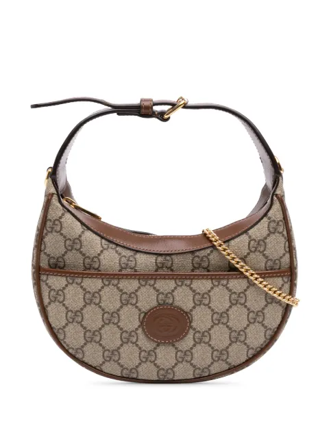 Gucci Pre-Owned 2016-2026 Mini GG Supreme Half Moon Bag satchel Neutrals E48UZS38IT5R02YW