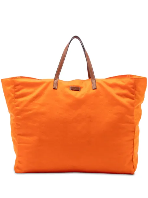 Gucci Pre-Owned 2016-2026 GG Nylon travel bag Orange VPEVOP6JYAUAGJ98
