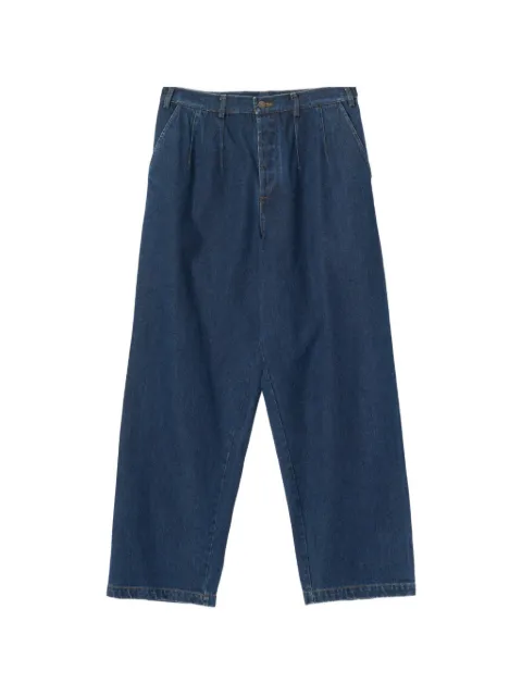 Universal Works Dutch pleated loose-fit jeans Blue 35127