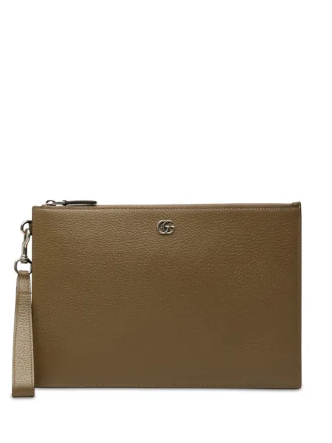 Gucci Pre-Owned 2000-2015 GG Marmont Calfskin clutch bag Brown 3P2P6F6W819RRX8C