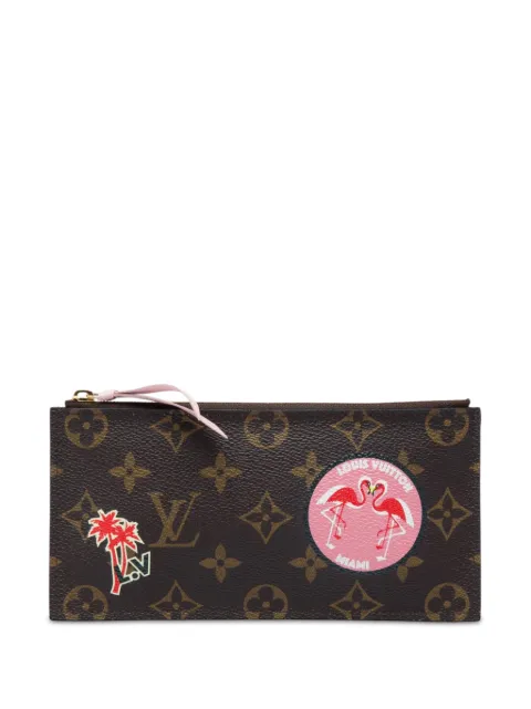 Louis Vuitton Pre-Owned 2000-2026 Monogram World Tour Pochette Felicie Zippered Insert pouch Brown 8J0T7L6367DGI8XZ