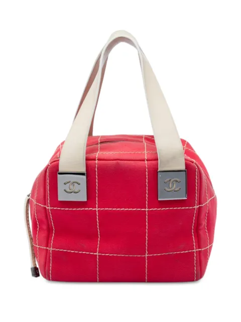 CHANEL Pre-Owned 2003-2004 CC Chocolate Bar Canvas Wild Stitch handbag Red S46HGW6ZOEP163KU