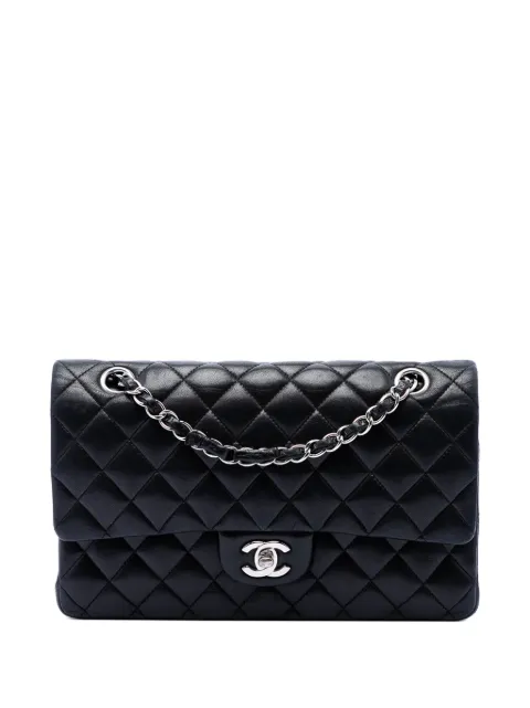 CHANEL Pre-Owned 2009-2010 Jumbo Classic Lambskin Double Flap shoulder bag Black SBPB14X7JD9ZVVF6
