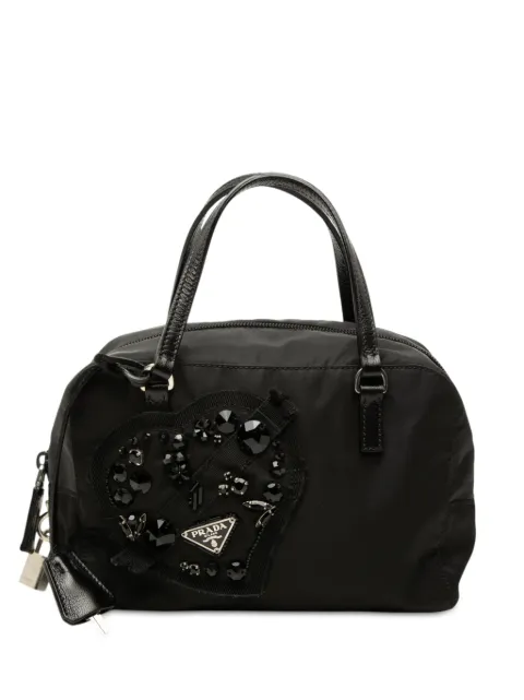 Prada Pre-Owned 2000-2013 Tessuto Evening Heart handbag Black 239XSAMI14KINY7E