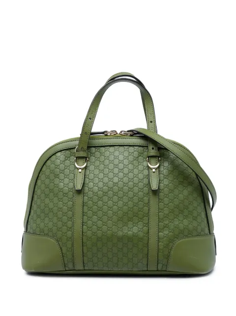 Gucci Pre-Owned 2016-2026 Small Microguccissima Nice Dome satchel Green Q1SL9Z46ZRDCJJSM