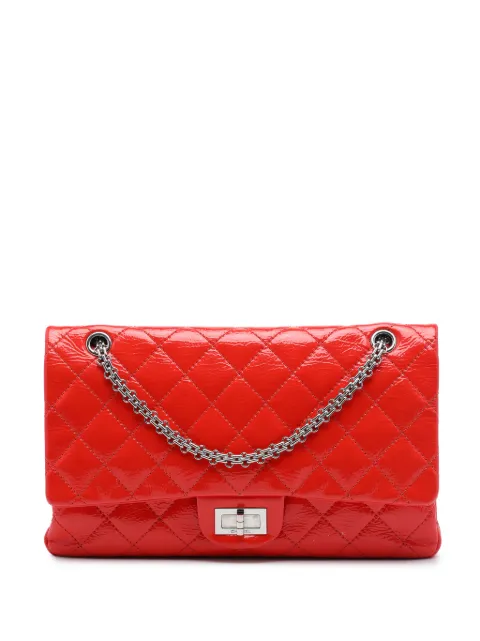 CHANEL Pre-Owned 2010-2011 Quilted Crinkled Patent Reissue 2.55 Double Flap 227 shoulder bag Red 7ARIC4QKZN0I49A8